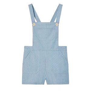 Zara Striped Overall Shorts ~ NWT